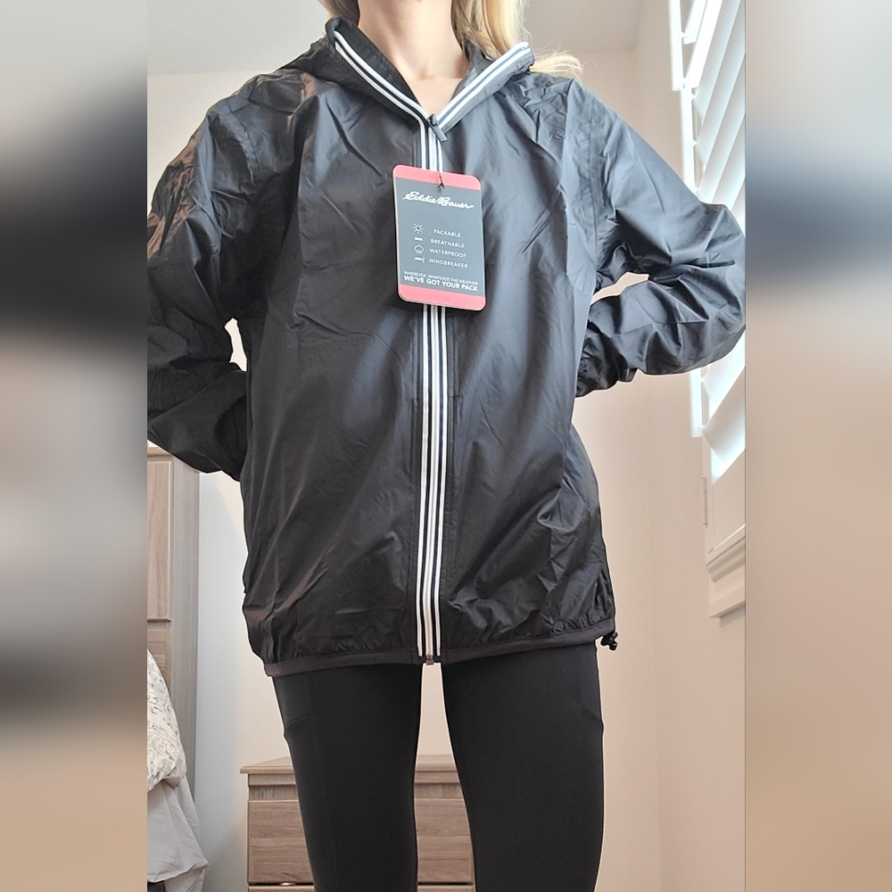 Packable rain jacket by Eddie Bauer